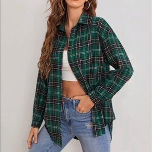 Women’s Plaid Drop Shoulder Blouse
Medium